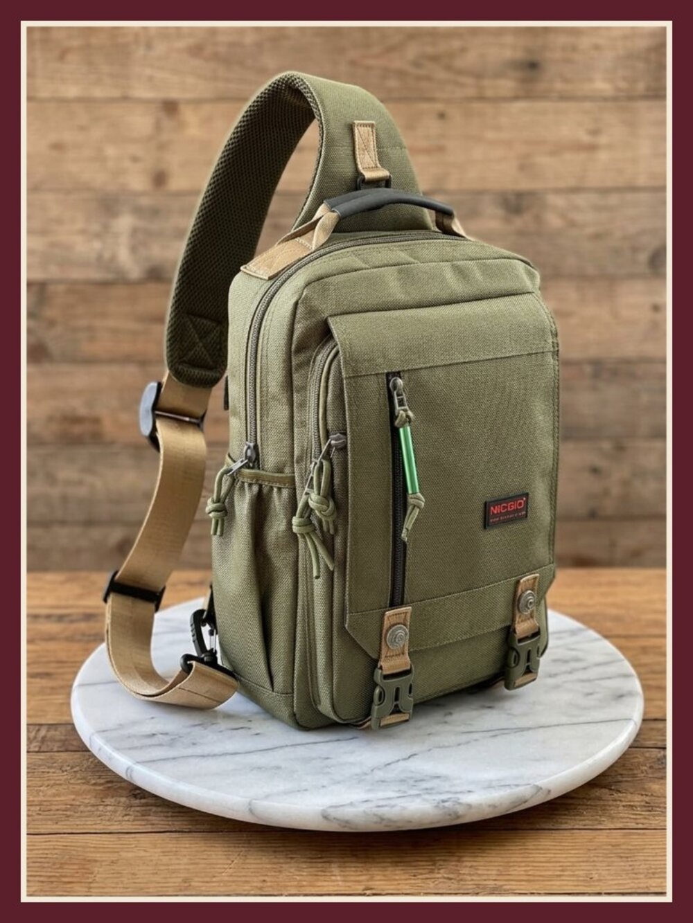 Men's Women's Nylon Sling Crossbody Bag Laptop Travel Backpack
